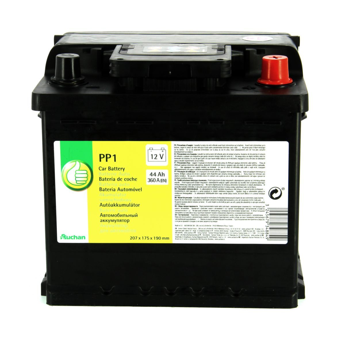 POUCE Batterie pour voiture 360A 44AH