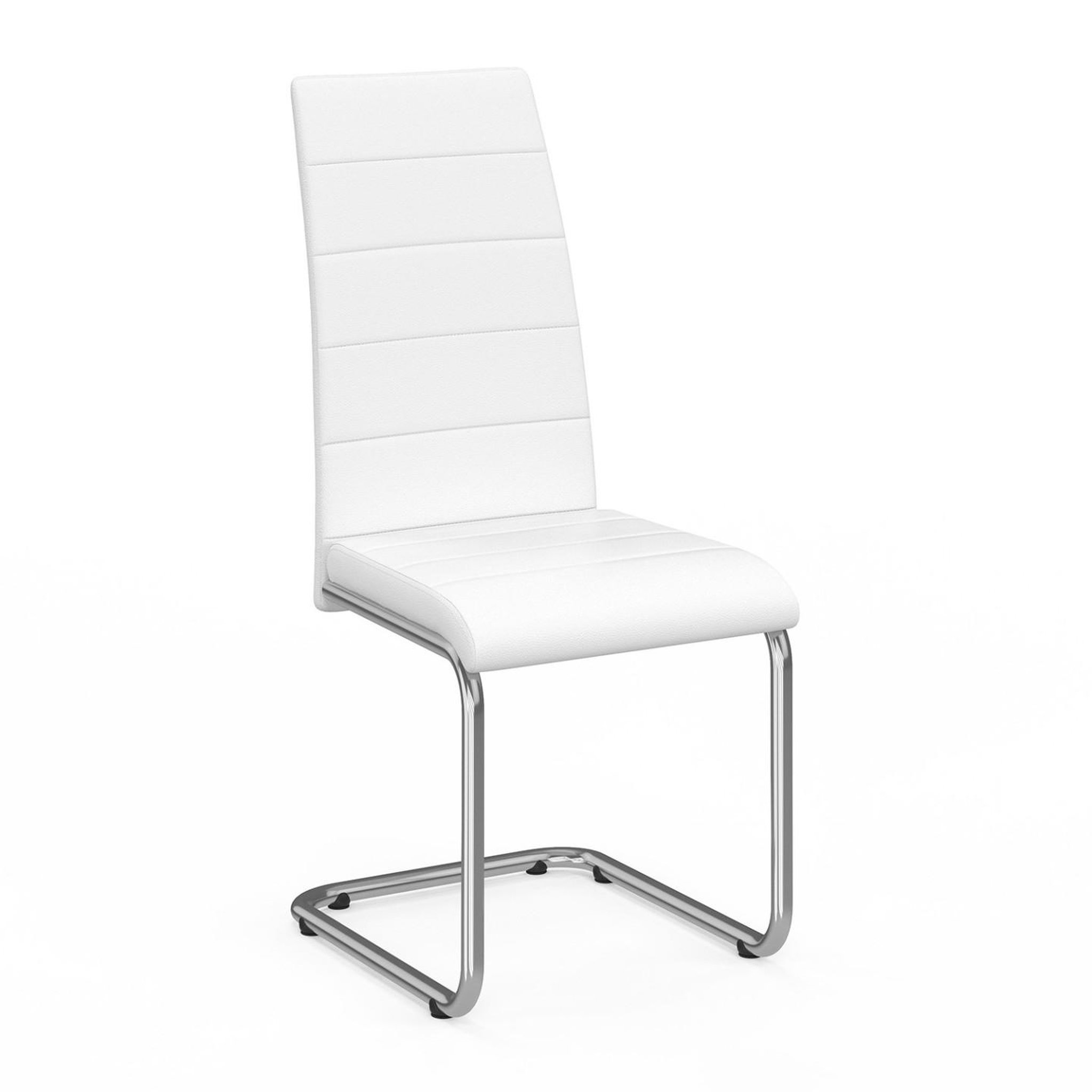 Voir la diapositive 3 : ID MARKET Lot de 4 chaises mia blanches pour salle à manger