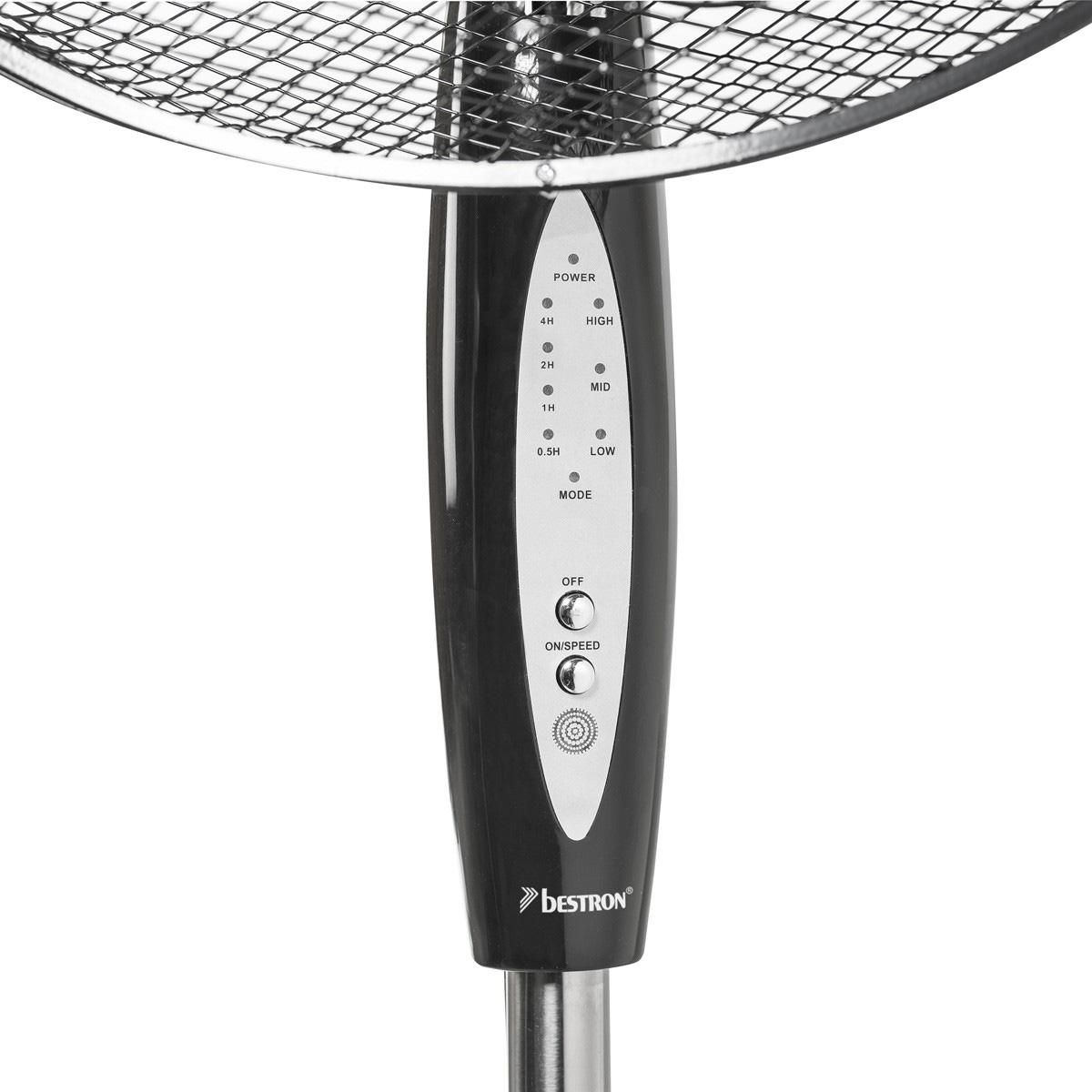 Bestron Ventilateur sur pied 45cm 45w noir avec télécommande - asv45zr