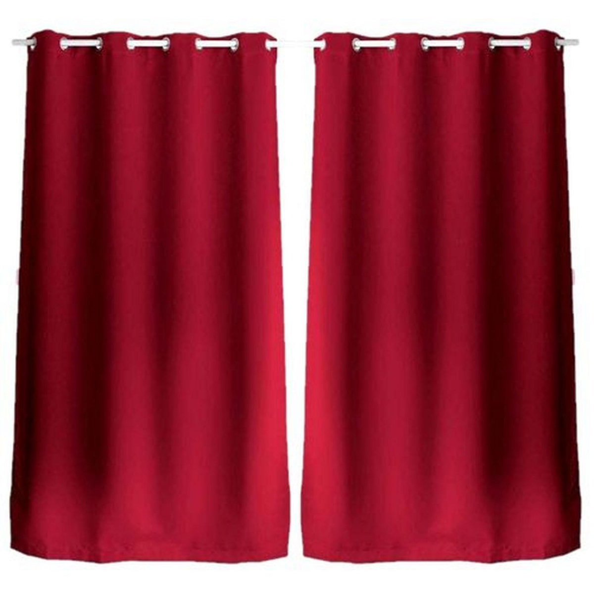 TOILINUX Lot de 2 Rideaux unis occultants avec œillets