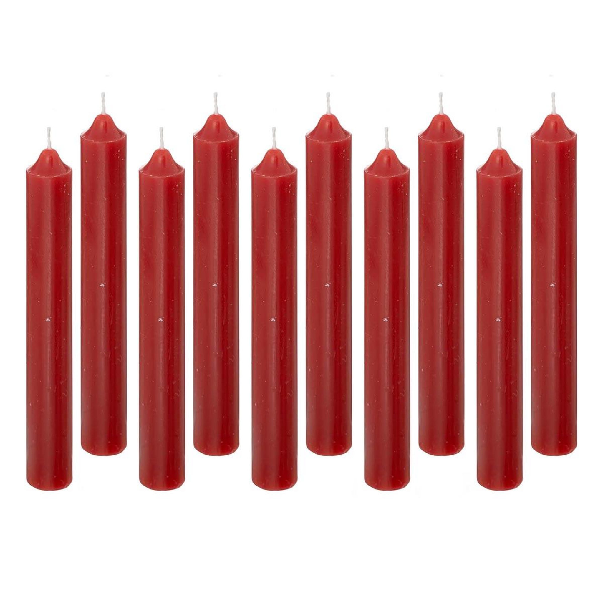 COMPTOIR DE LA BOUGIE Lot de 10 bougies bâton  hugo  16cm rouge
