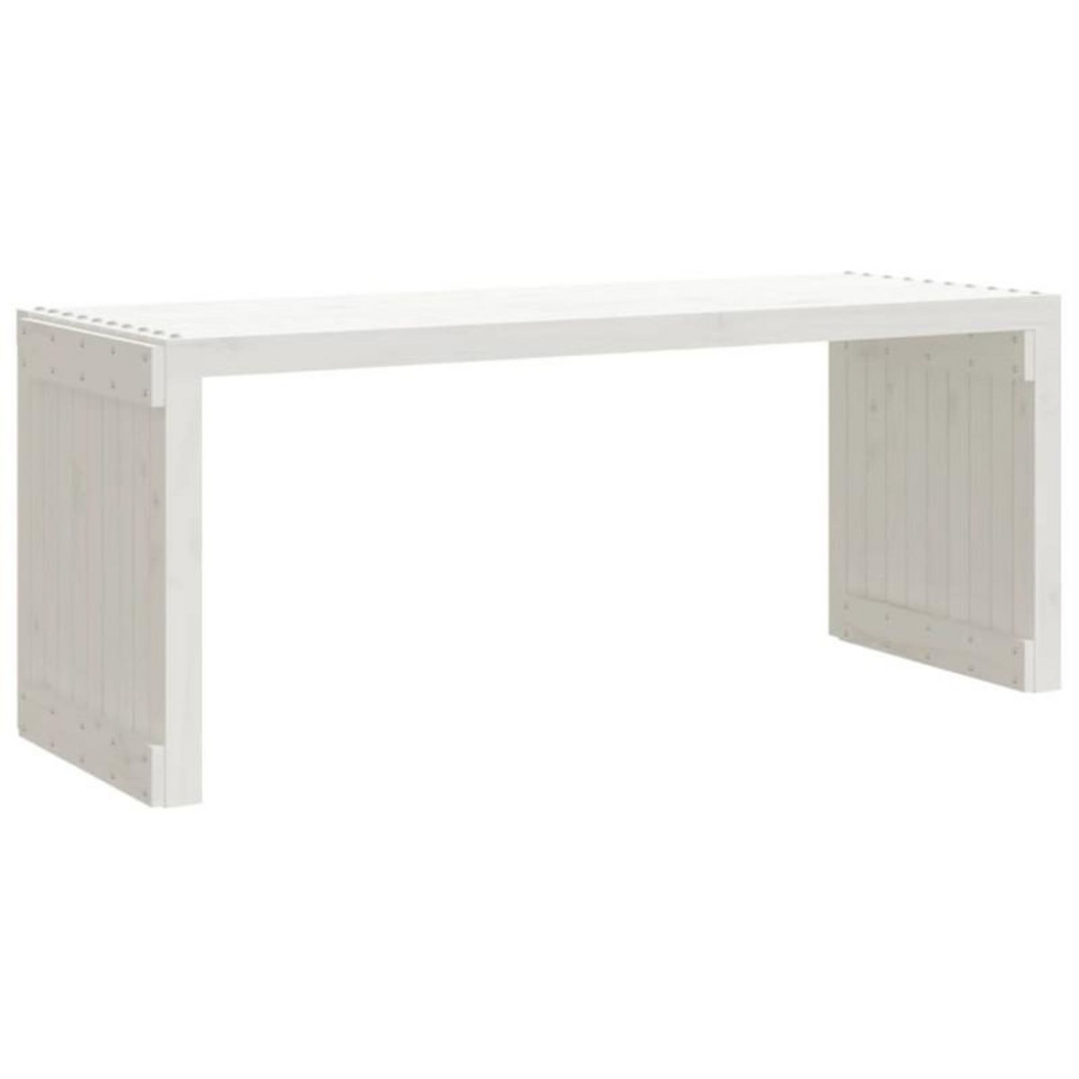 VIDAXL Banc de jardin extensible blanc 212,5x40,5x45cm bois massif pin