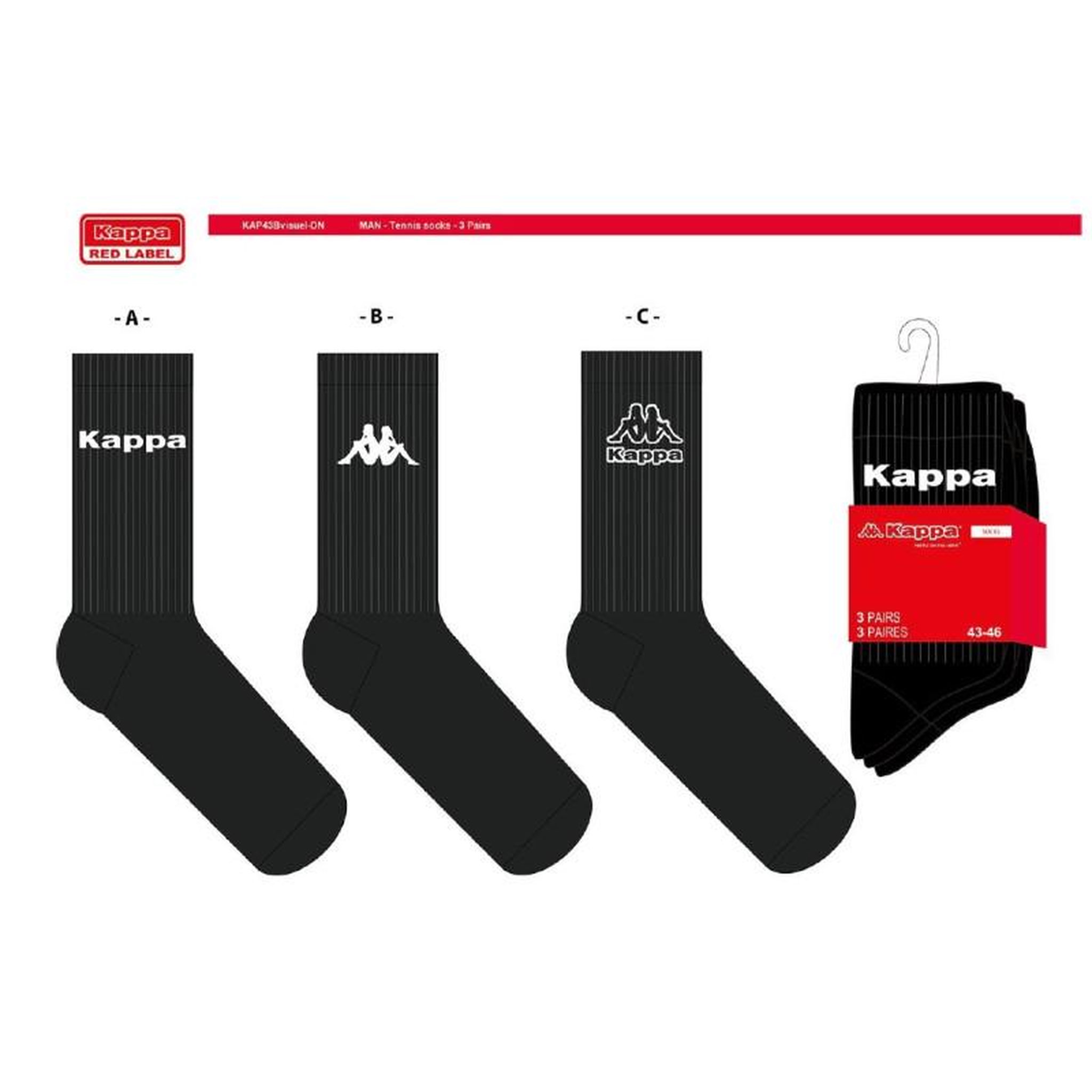 Voir la diapositive 4 : KAPPA Chaussettes Homme TENNIS KAPPA