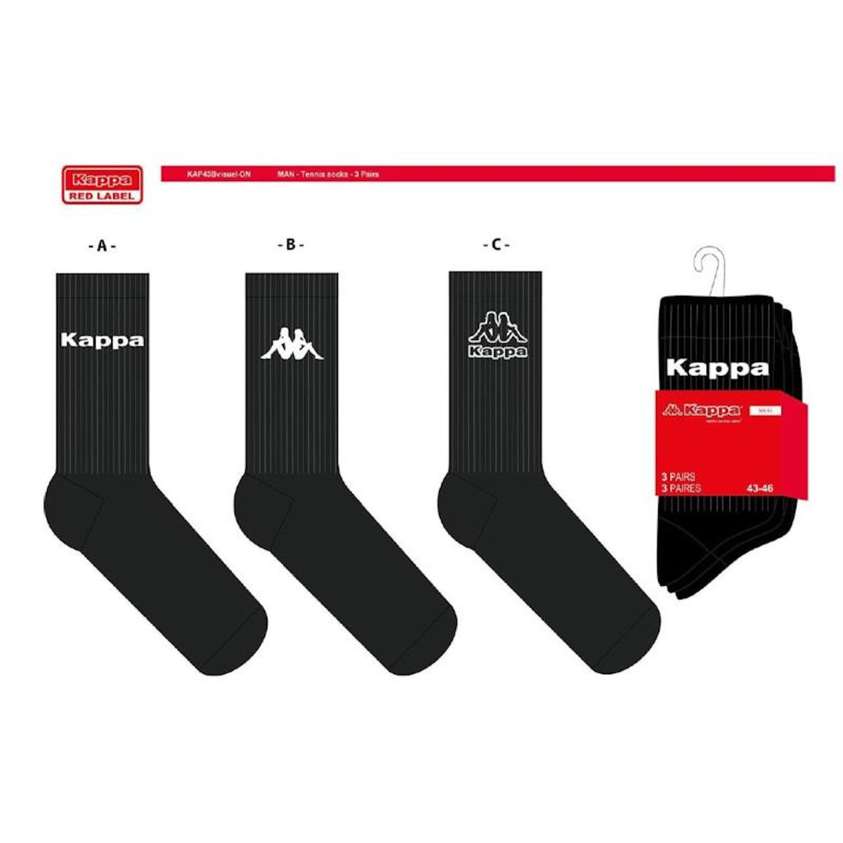 KAPPA Chaussettes Homme TENNIS KAPPA