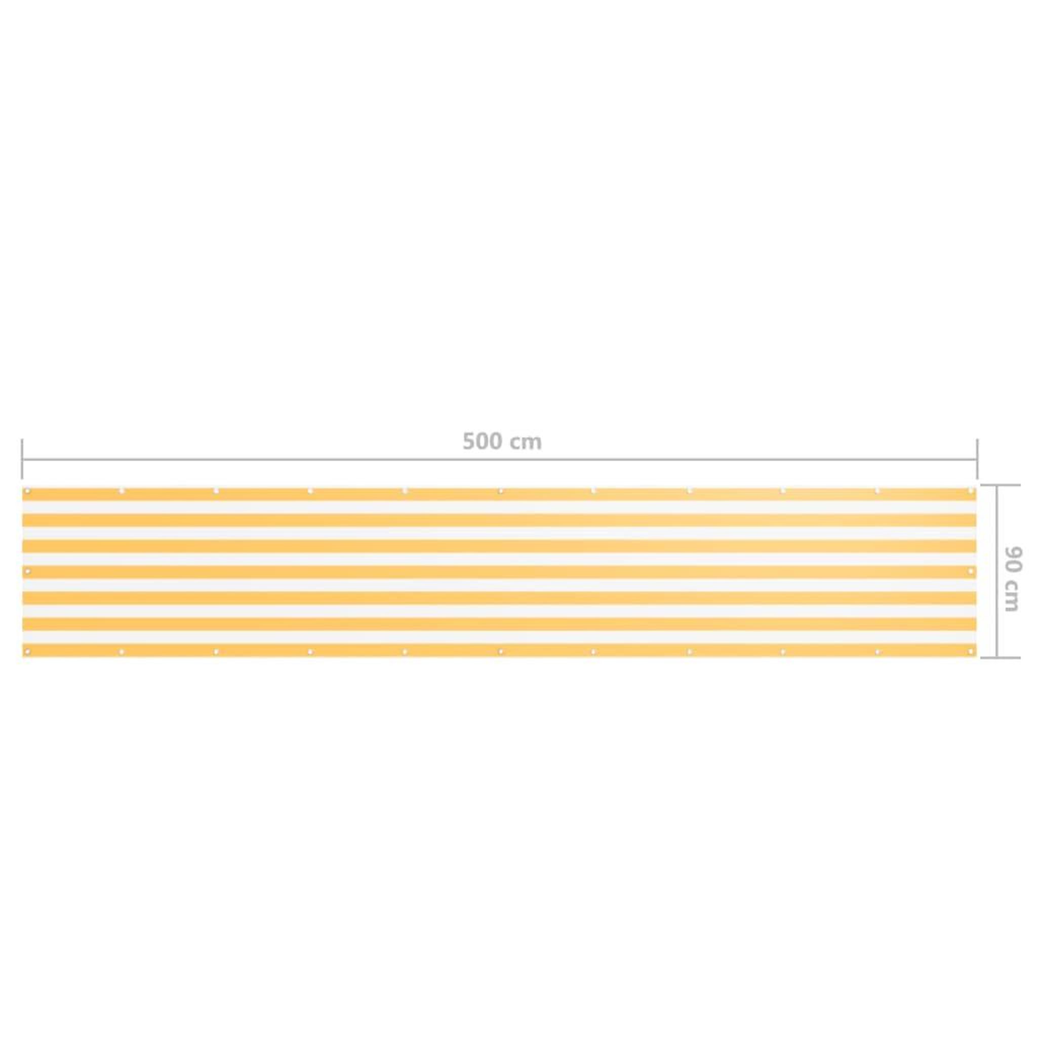 Voir la diapositive 6 : VIDAXL Ecran de balcon Blanc et jaune 90x500 cm Tissu Oxford