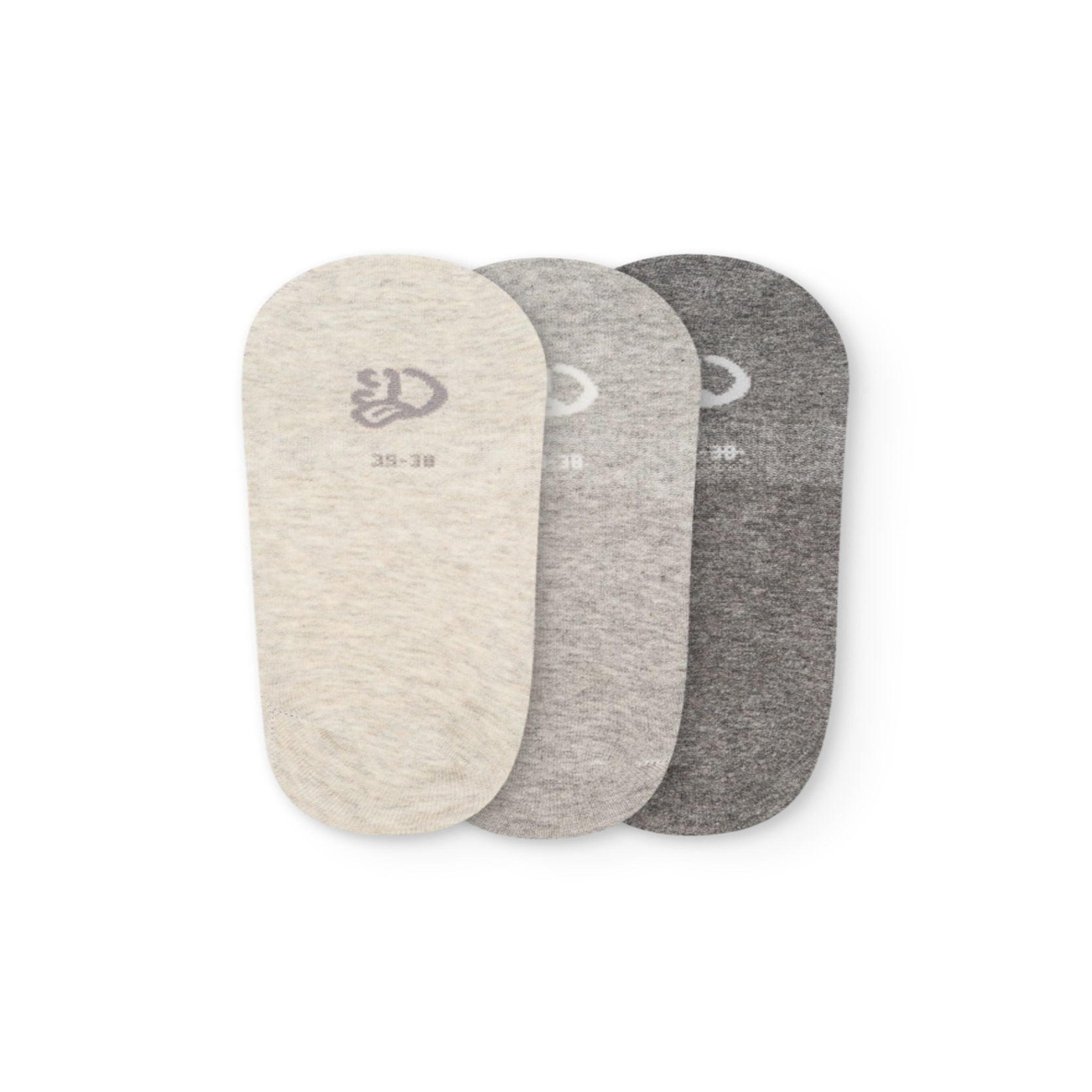 Voir la diapositive 2 : DEDOLES Lot de 3 paires de protège-pieds mélange de gris