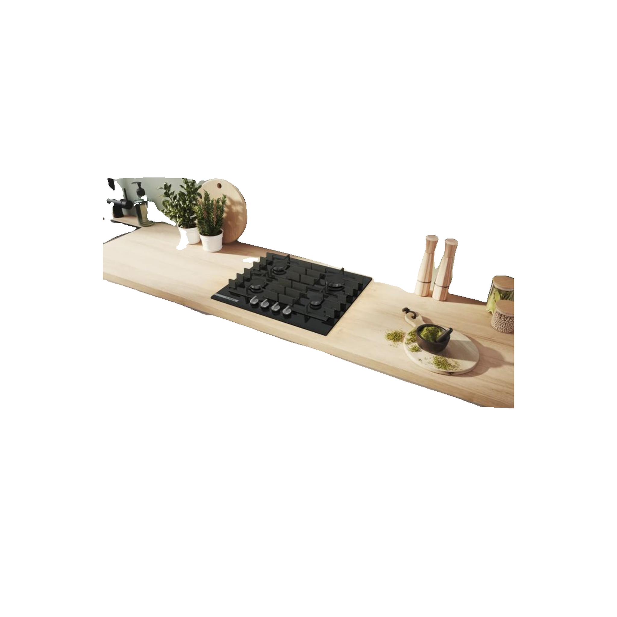 Voir la diapositive 4 : BOSCH Plaque de cuisson gaz PRP6A6H40 Flame Select 60cm