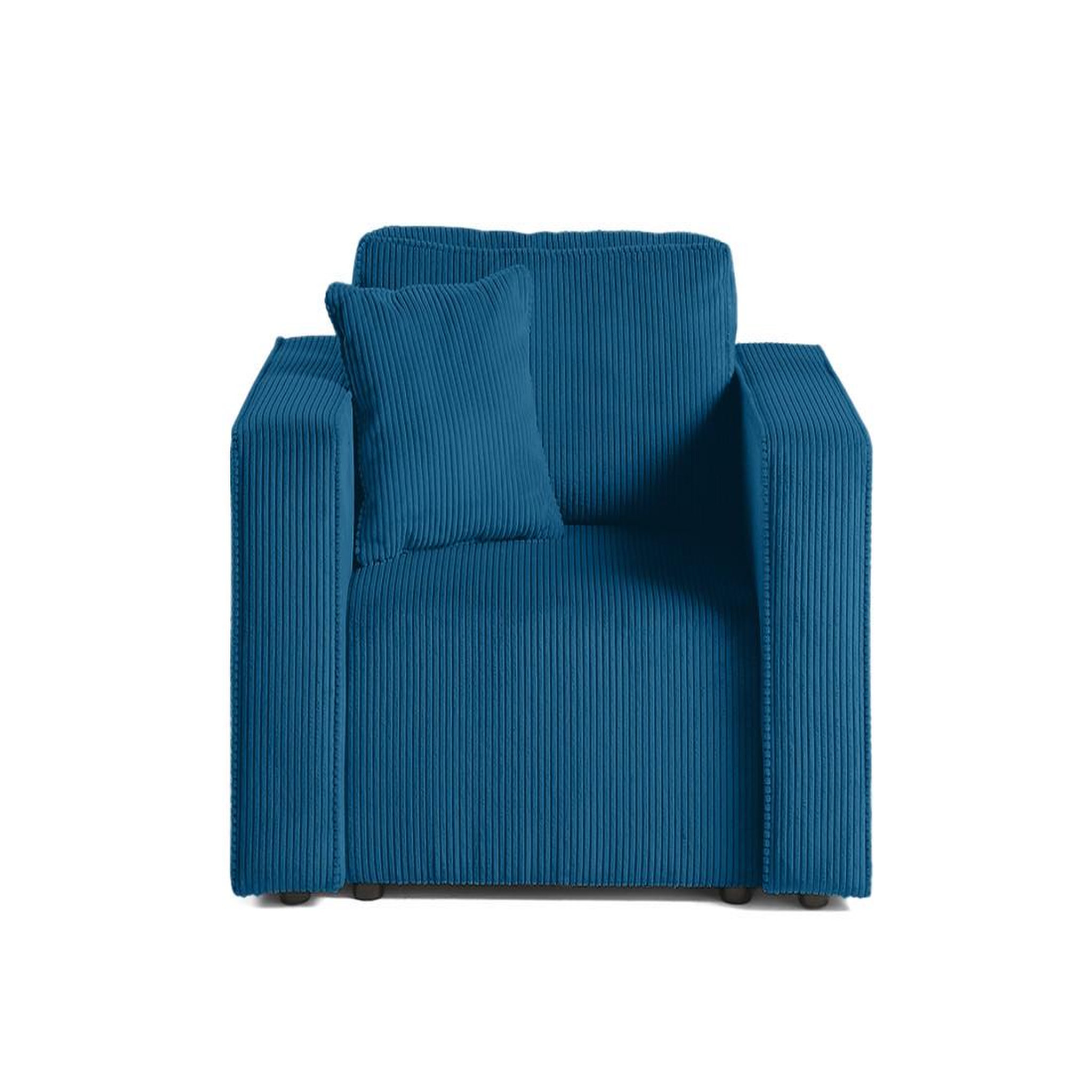 Voir la diapositive 6 : BEST MOBILIER Topaze - fauteuil - en velours côtelé