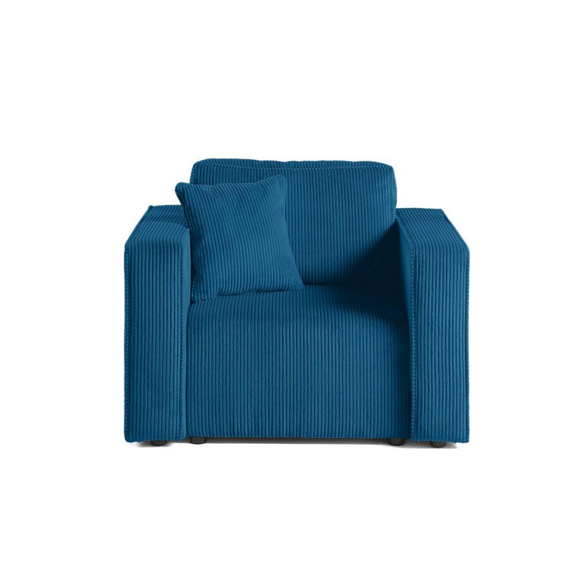 BEST MOBILIER Topaze - fauteuil - en velours côtelé
