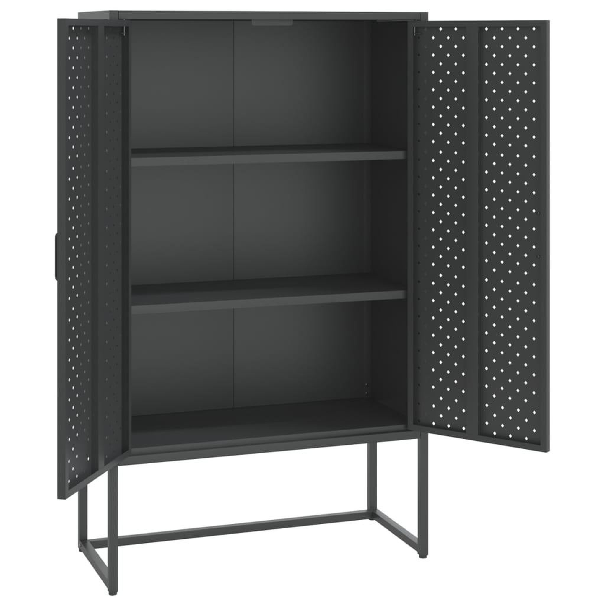 Voir la diapositive 4 : VIDAXL Buffet haut Anthracite 80x35x135 cm Acier