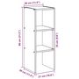 Voir la diapositive 6 : VIDAXL Bibliotheque empilable blanc 30x30x80 cm bois d'ingenierie