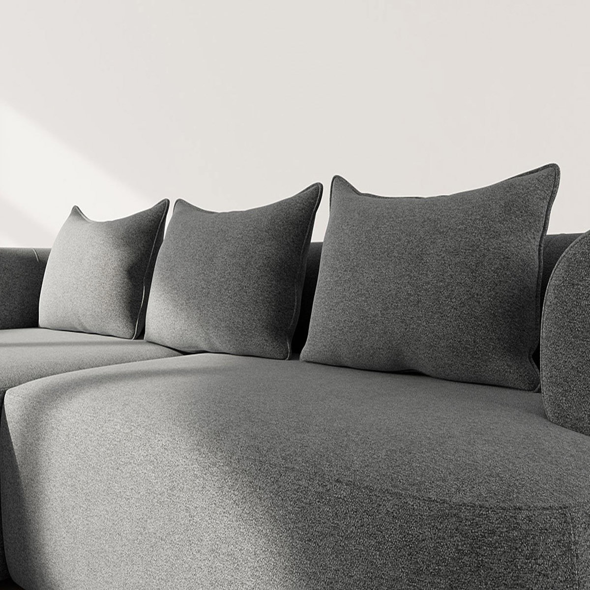 LISA DESIGN Angela - canapé d'angle gauche 4 places en velours texturé