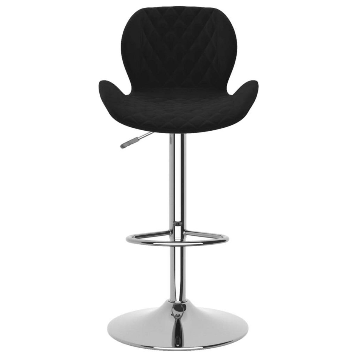 VIDAXL Tabourets de bar lot de 2 noir velours