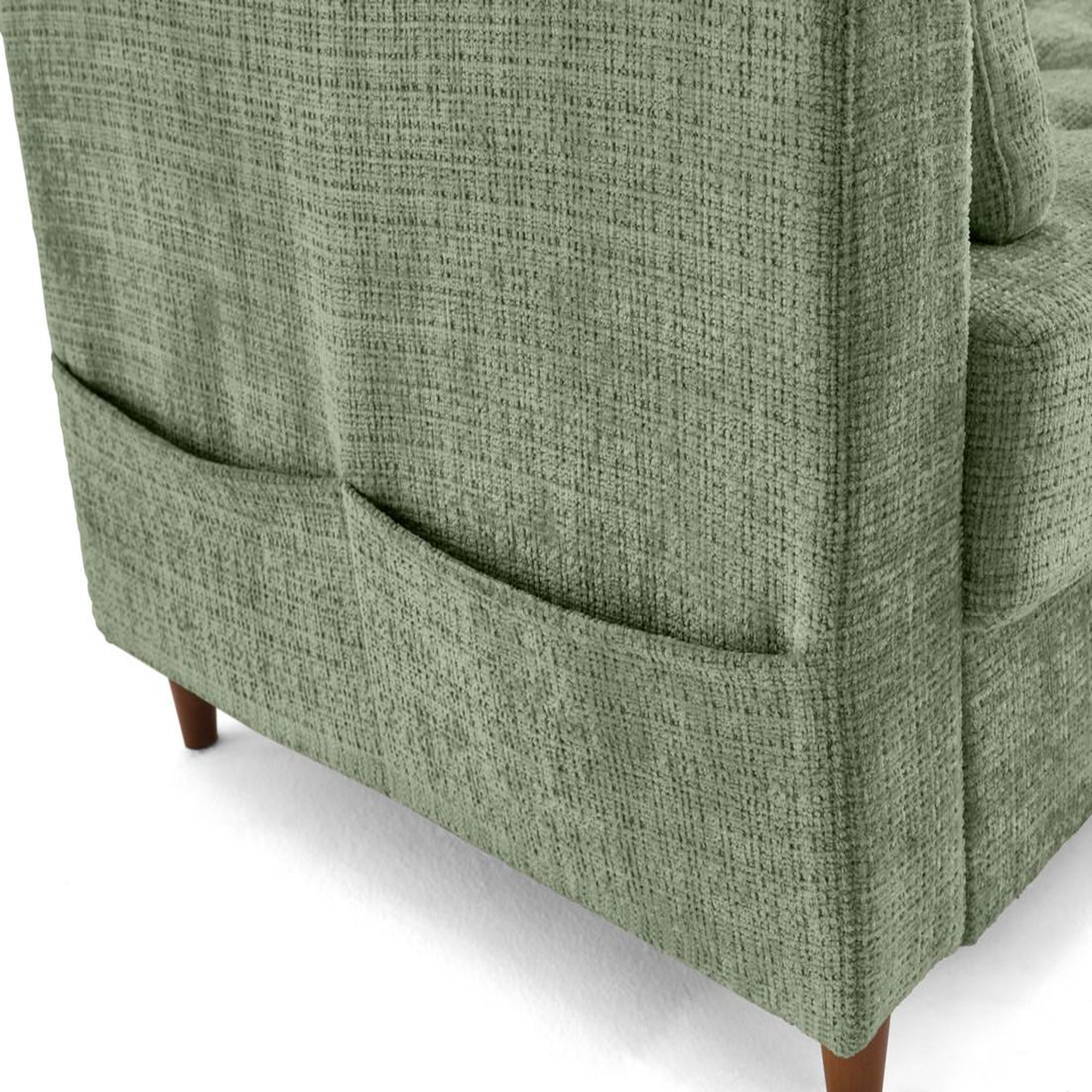 Voir la diapositive 5 : LISA DESIGN Anna - canapé d'angle droit 5 places convertible en velours texturé