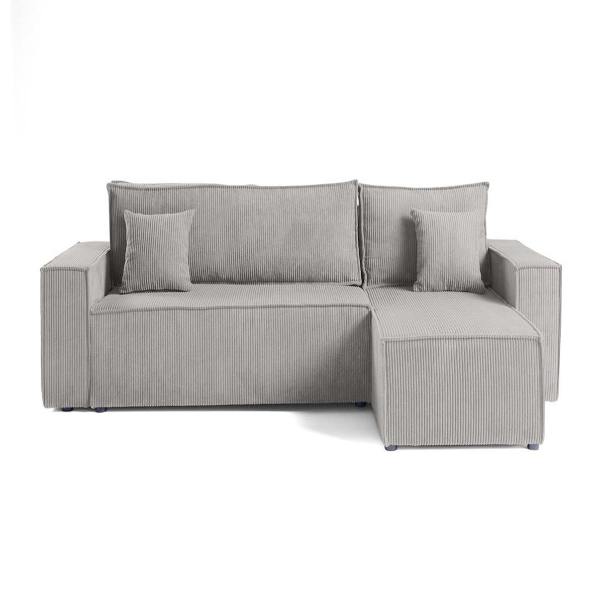 BEST MOBILIER Cezanne - canapé d'angle réversible - 4 places - convertible avec coffre - en velours côtelé