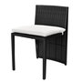 Voir la diapositive 3 : VIDAXL Ensemble de bistro 3 pcs avec coussins résine tressée noir