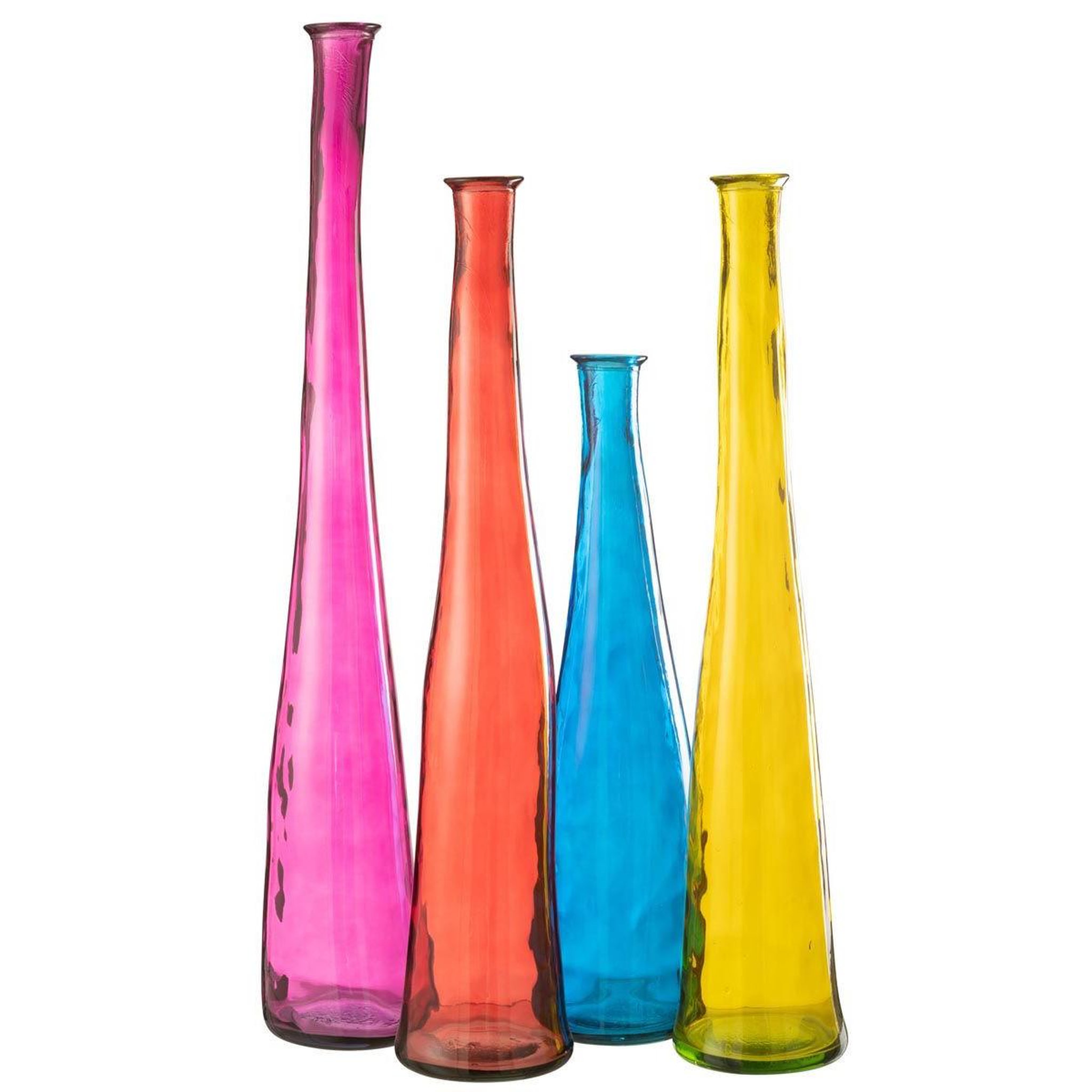 Voir la diapositive 2 : J-LINE Vase en verre  noah  100cm jaune