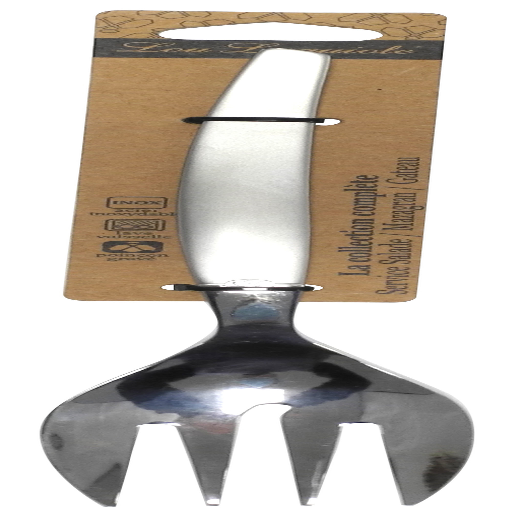 Voir la diapositive 2 : Grande fourchette de service inox 25.5 cm
