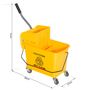 Voir la diapositive 3 : HOMCOM Chariot de nettoyage lavage seau de ménage 20 L avec essoreur et séparateur eau sale propre jaune