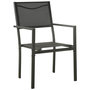 Voir la diapositive 2 : VIDAXL Chaises de jardin lot de 2 Textilene et acier Noir anthracite