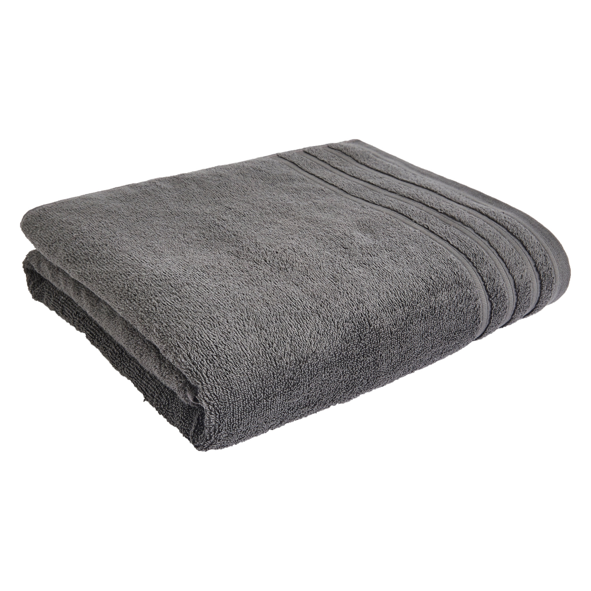 Voir la diapositive 1 : ACTUEL  Serviette de toilette unie en coton bouclé 500 gr/m2
