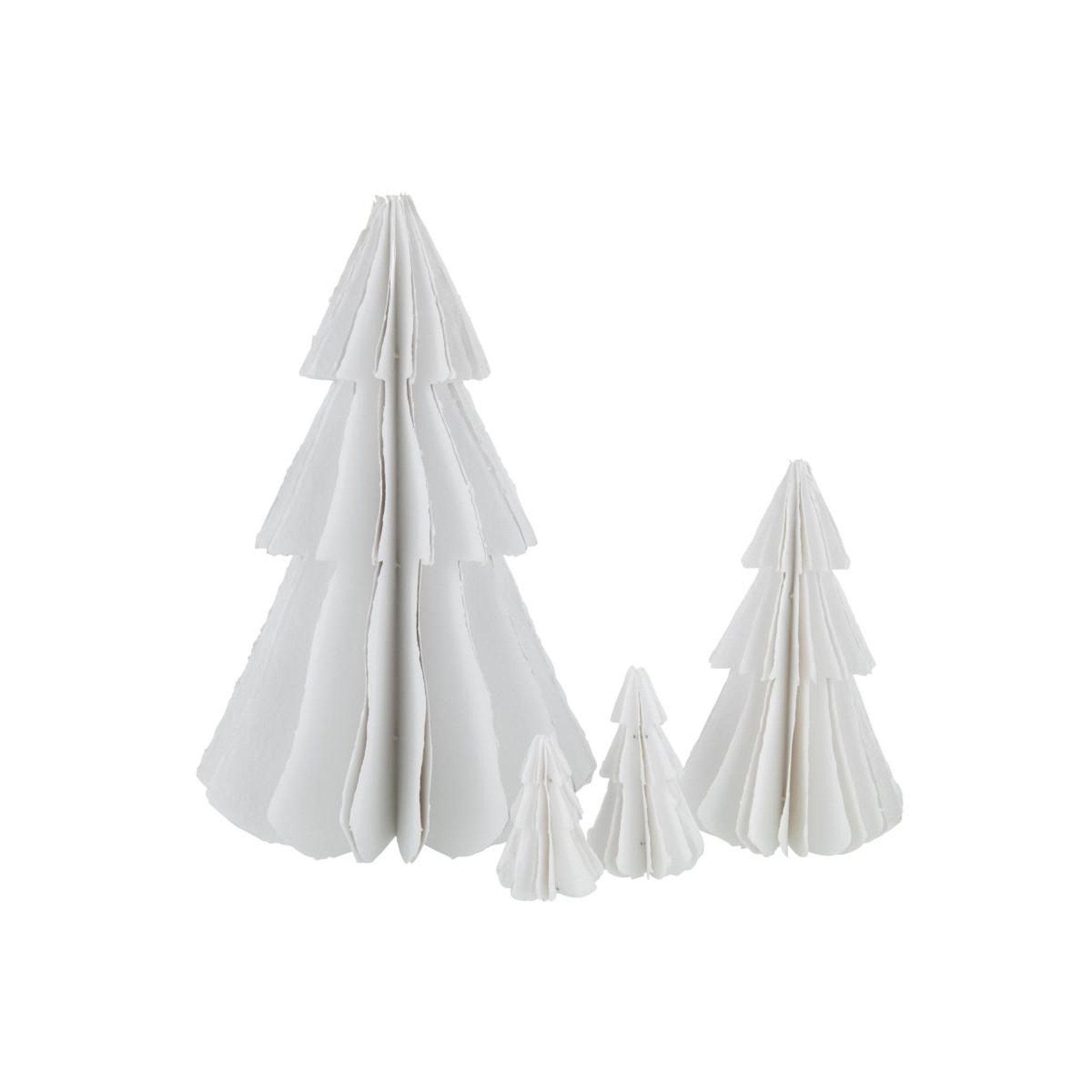 Voir la diapositive 2 : J-LINE Sapin de noël à poser  mâché  69cm blanc