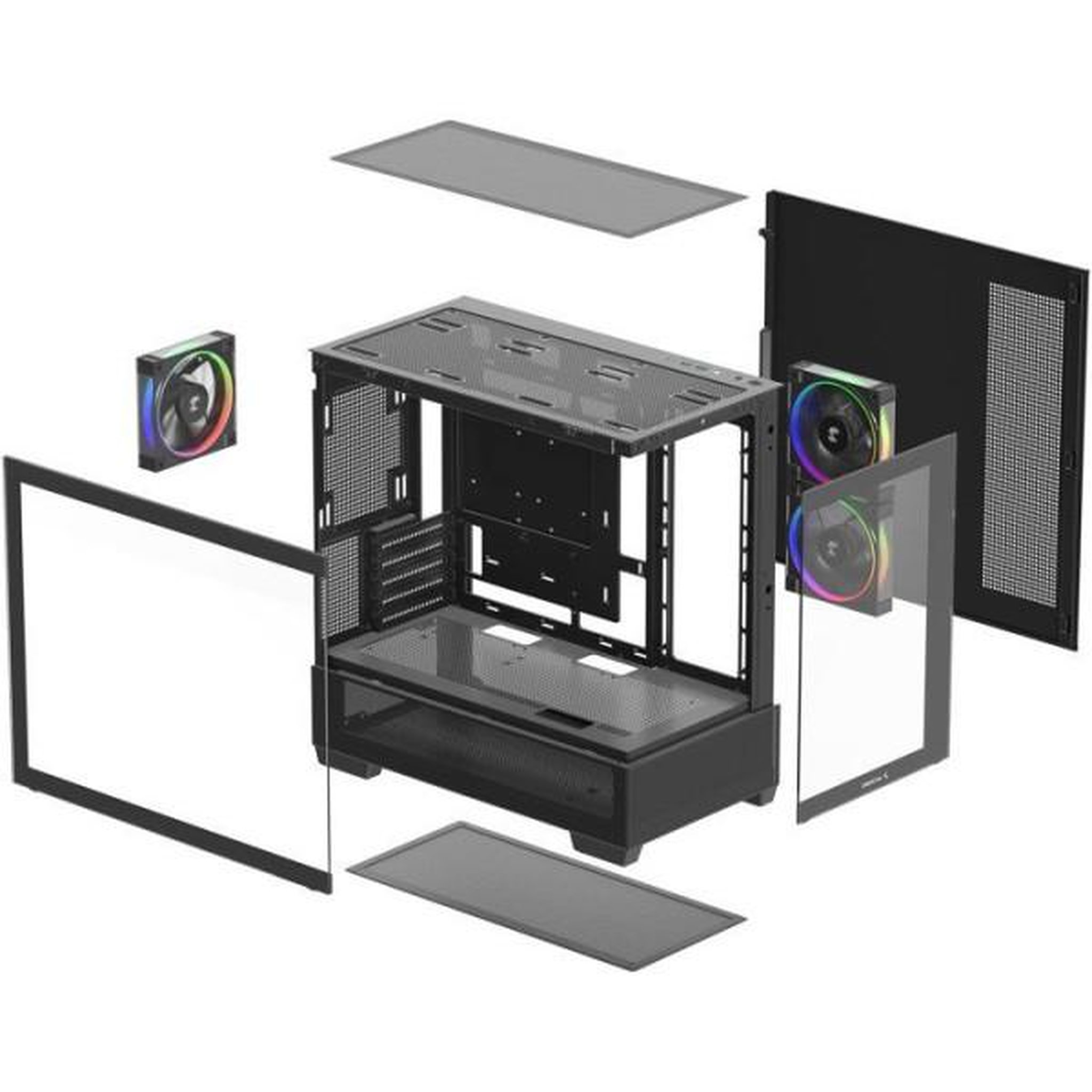 Voir la diapositive 2 : Deepcool Boîtier PC - DEEPCOOL - CG380 3F - Moyen tour - Micro-ATX - 3 ventilateurs ARGB inclus