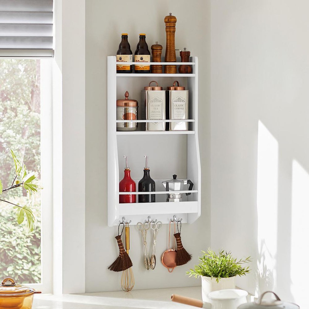 SOBUY SoBuy - Étagère Murale à 3 étagères - Nordique - KCR12