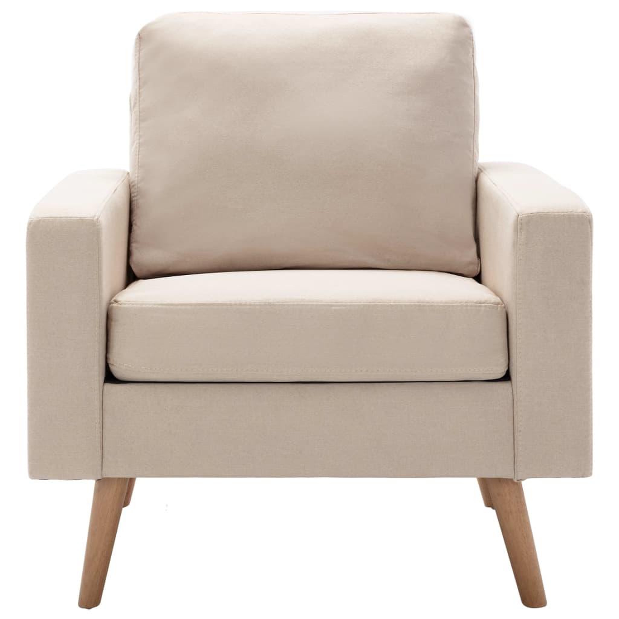 Voir la diapositive 3 : VIDAXL Fauteuil Creme Tissu