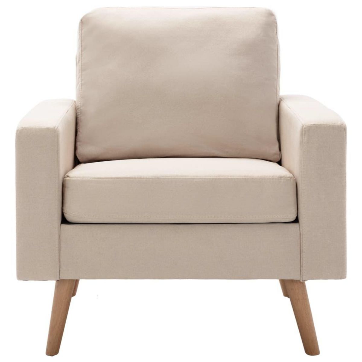 VIDAXL Fauteuil Creme Tissu