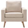 Voir la diapositive 3 : VIDAXL Fauteuil Creme Tissu
