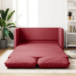 VIDAXL Canape-lit 2 en 1 rouge bordeaux 112x174x55 cm similicuir