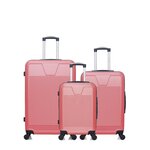 WAVE PARIS WAVE PARIS - Lot de 3 - Valise grand format, valise weekend et valise cabine SELENGA. Coloris disponibles : Rose, Beige, Gris, Bleu, Noir