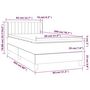 Voir la diapositive 6 : VIDAXL Sommier a lattes de lit avec matelas Gris clair 80x200 cm Tissu