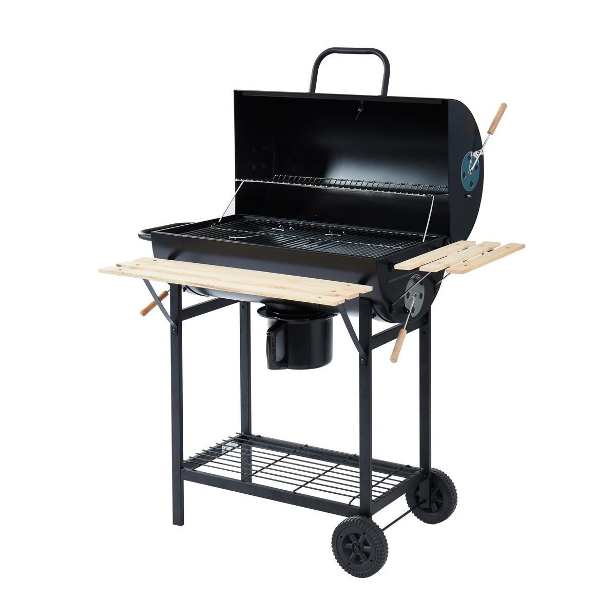 Barbecue charbon de bois LOMO en acier noir