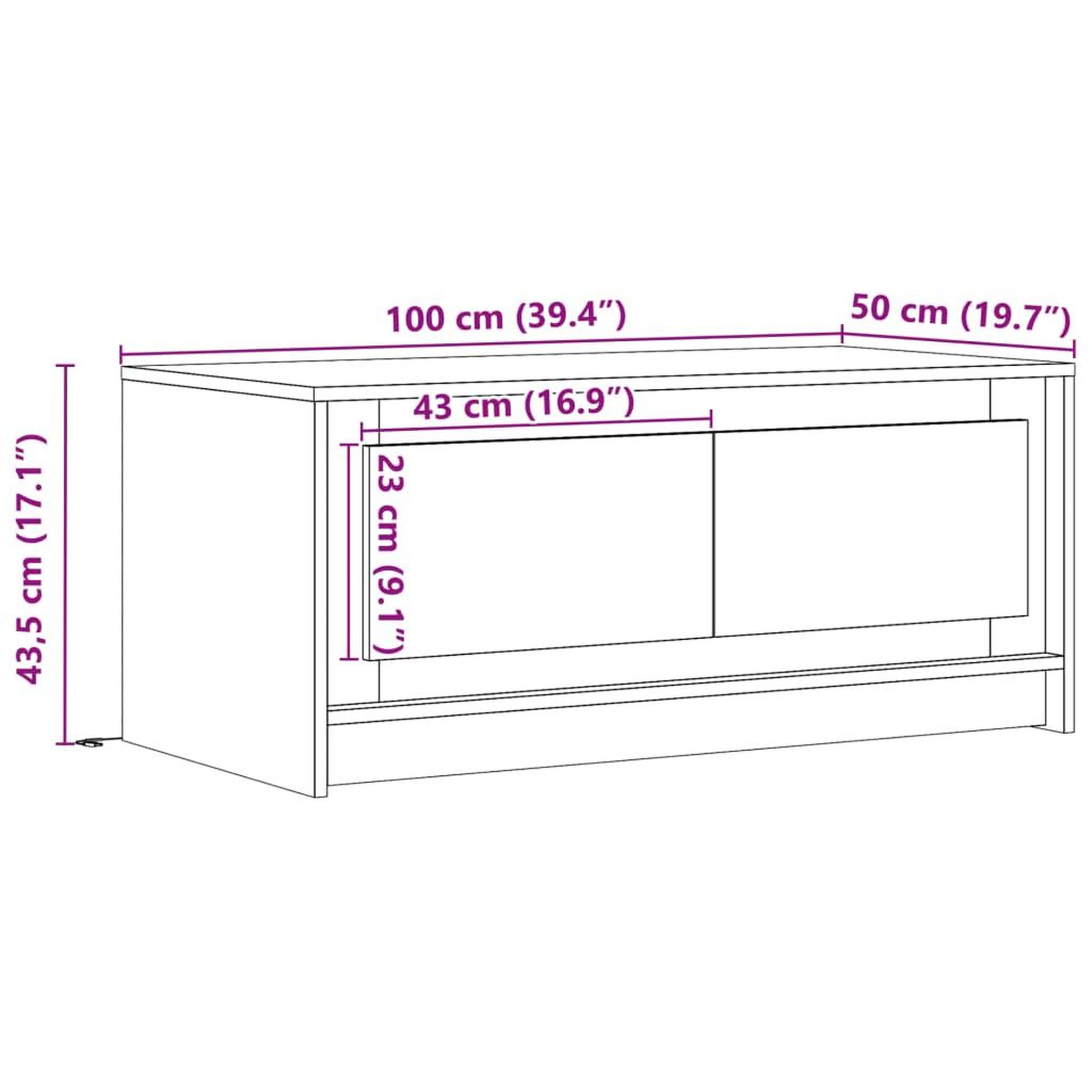 Voir la diapositive 6 : VIDAXL Table basse avec lumieres LED noir bois d'ingenierie