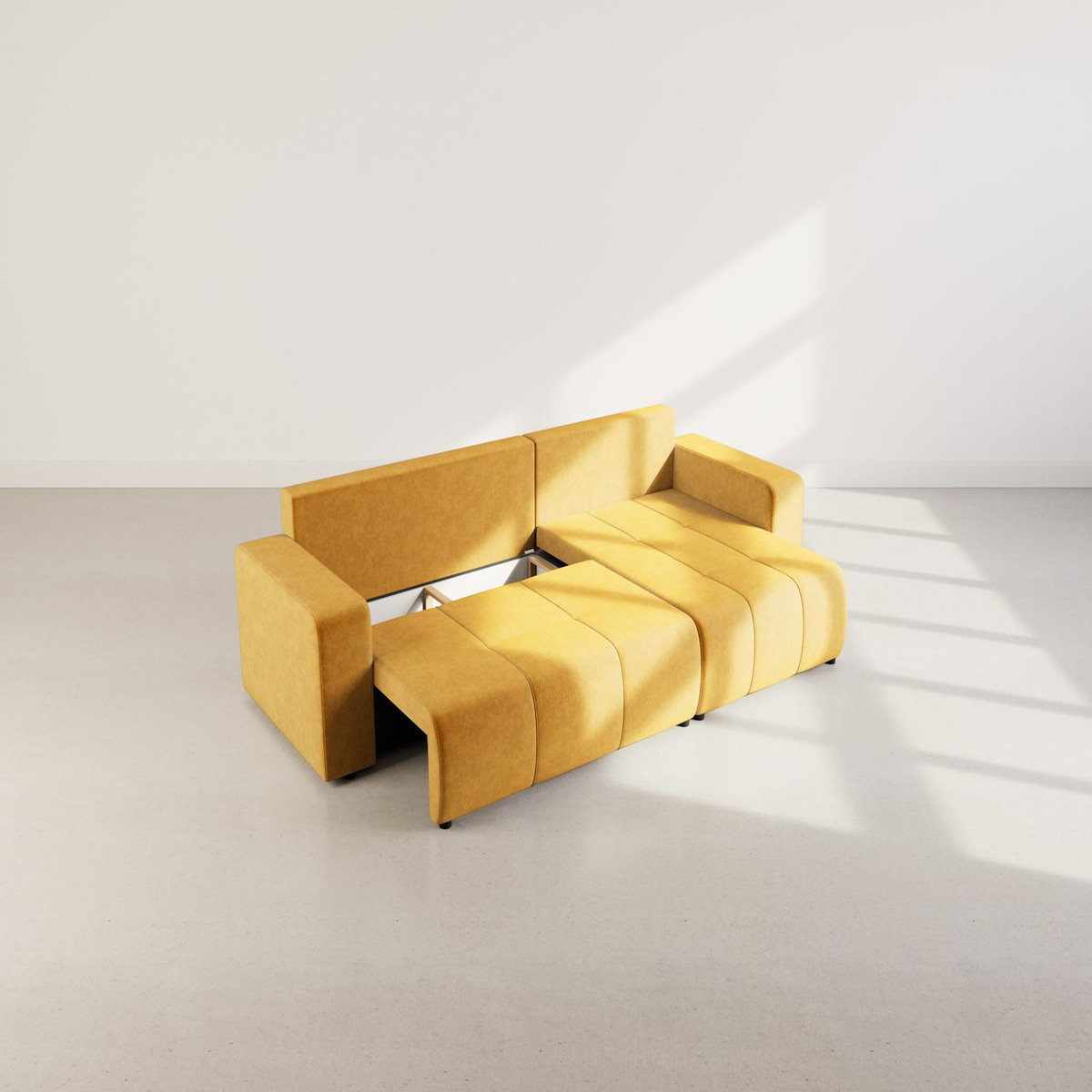 BEST MOBILIER Nicole - canapé d'angle réversible 5 places convertible avec coffre en tissu