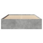Voir la diapositive 5 : VIDAXL Cadre de lit sans matelas gris beton 135x190 cm bois ingenierie