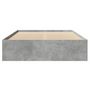 Voir la diapositive 5 : VIDAXL Cadre de lit sans matelas gris beton 135x190 cm bois ingenierie