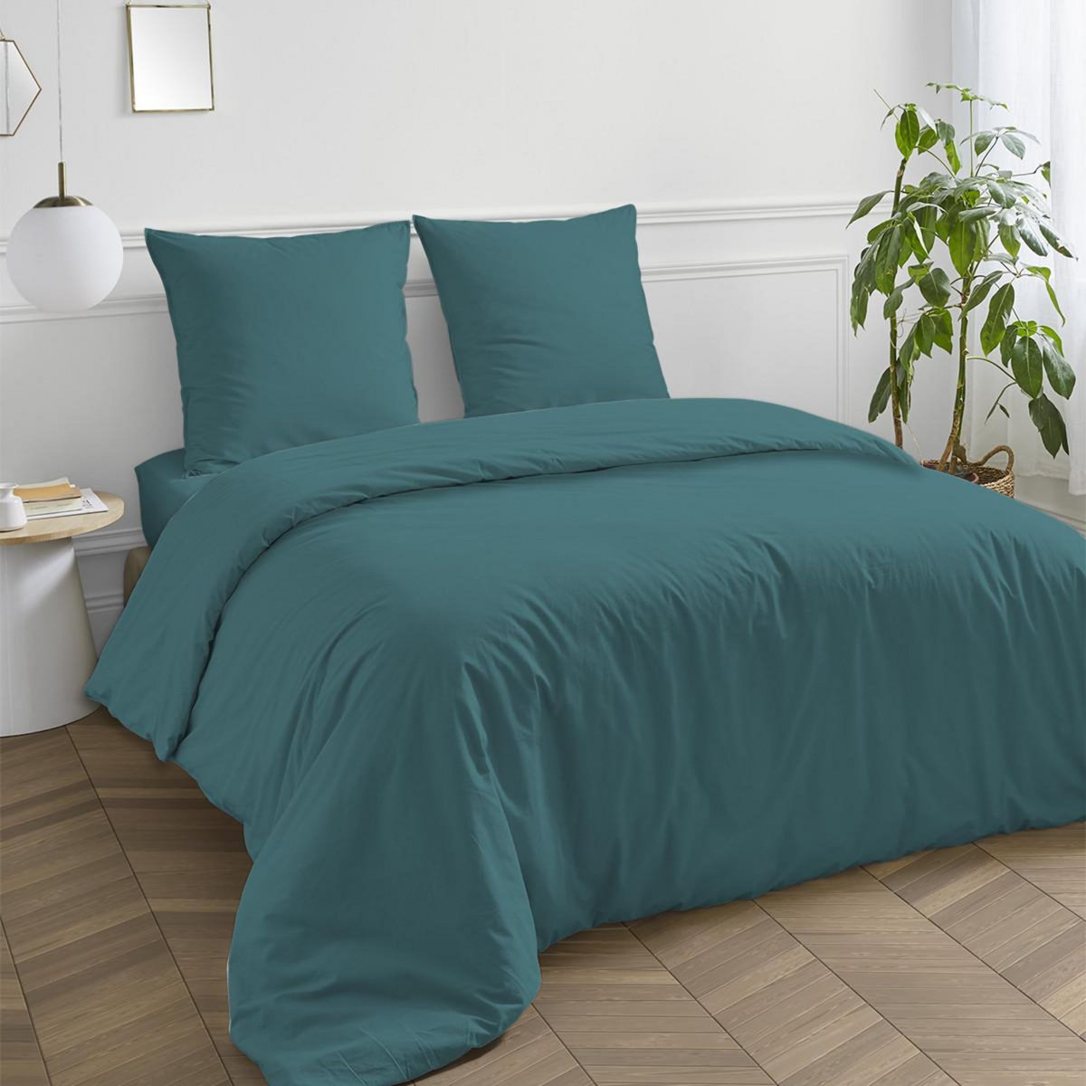 FUTURE HOME Housse de couette en coton 57 fils unie