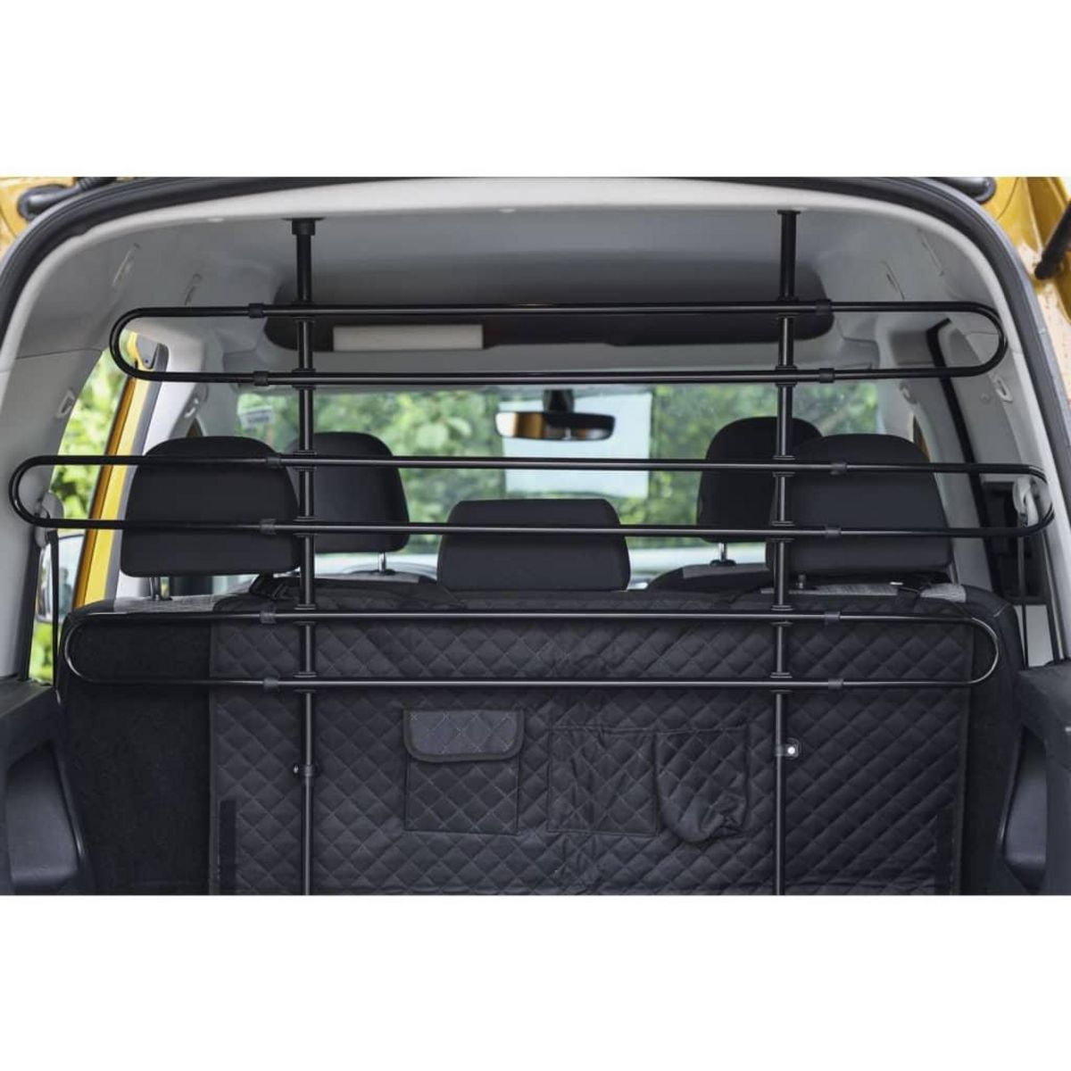 KERBL Kerbl Panneau de securite auto animaux de compagnie 75-110 cm Noir