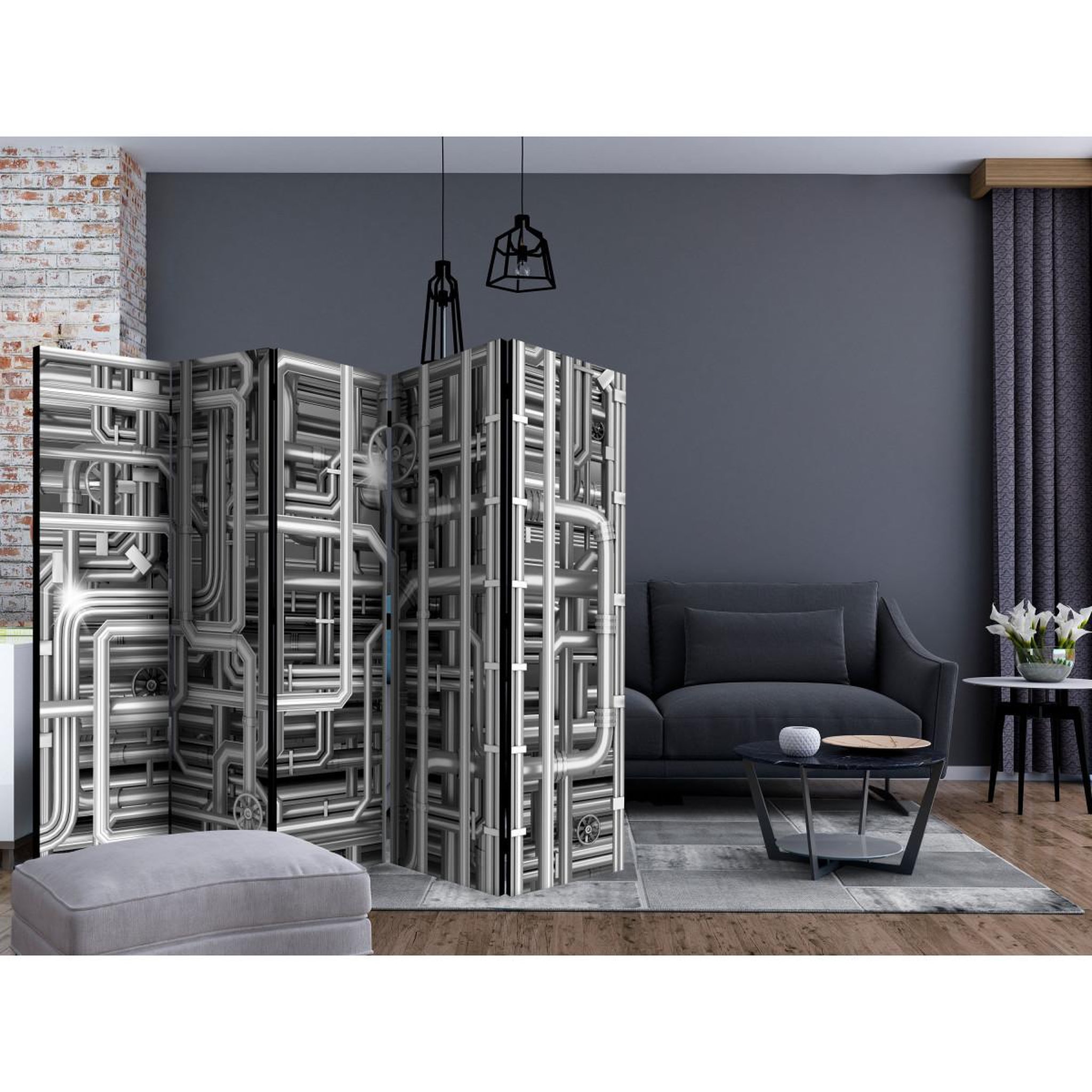 Voir la diapositive 2 : Paris Prix Paravent 5 volets  urban maze  172x225cm