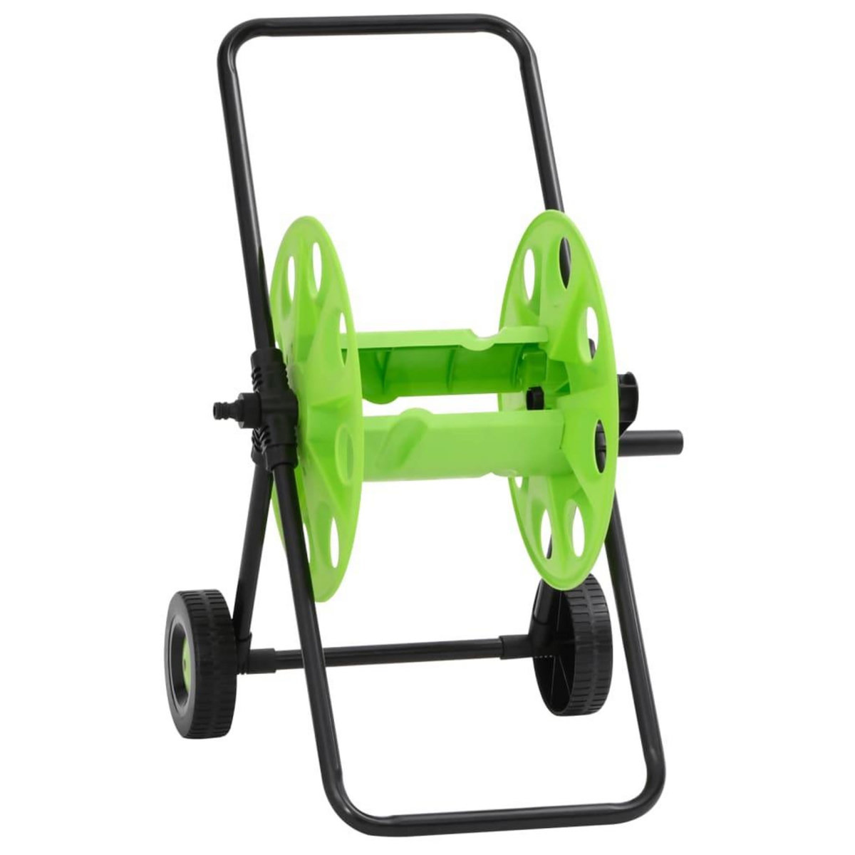 VIDAXL Chariot enrouleur vert pour tuyau de 60 m 1/2  acier