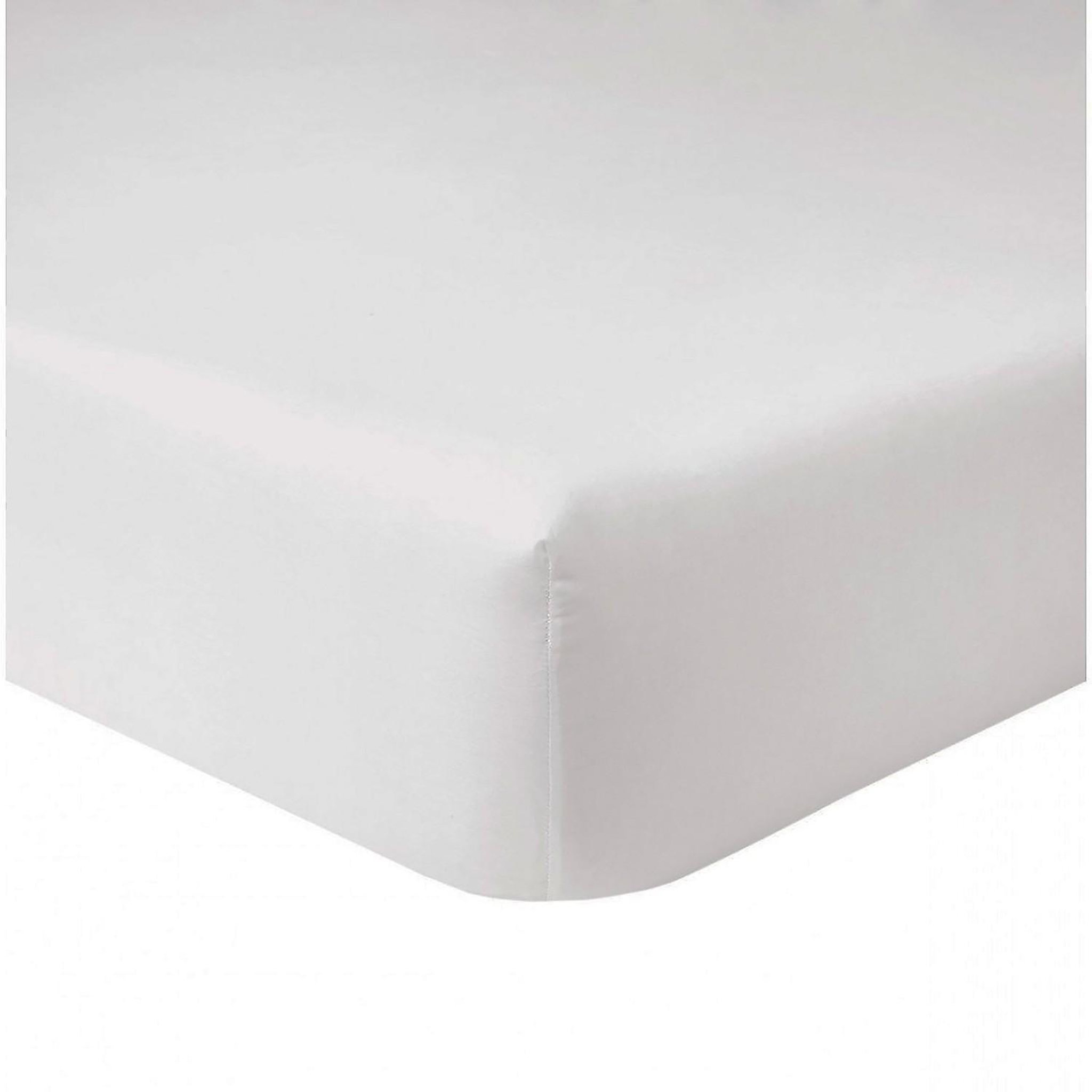 Home collection Drap housse 100%percale de coton 80 fils/cm2-uni. Coloris disponibles : Blanc, Gris