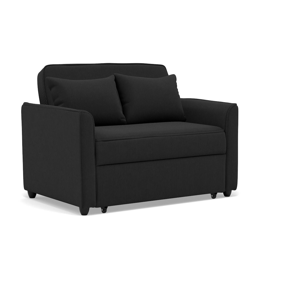 BEST MOBILIER Ernest - canapé droit 2 places convertible en velours côtelé