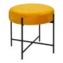 Voir la diapositive 1 : ATMOSPHERA Tabouret Rond en Velours  Arty  47cm Ocre