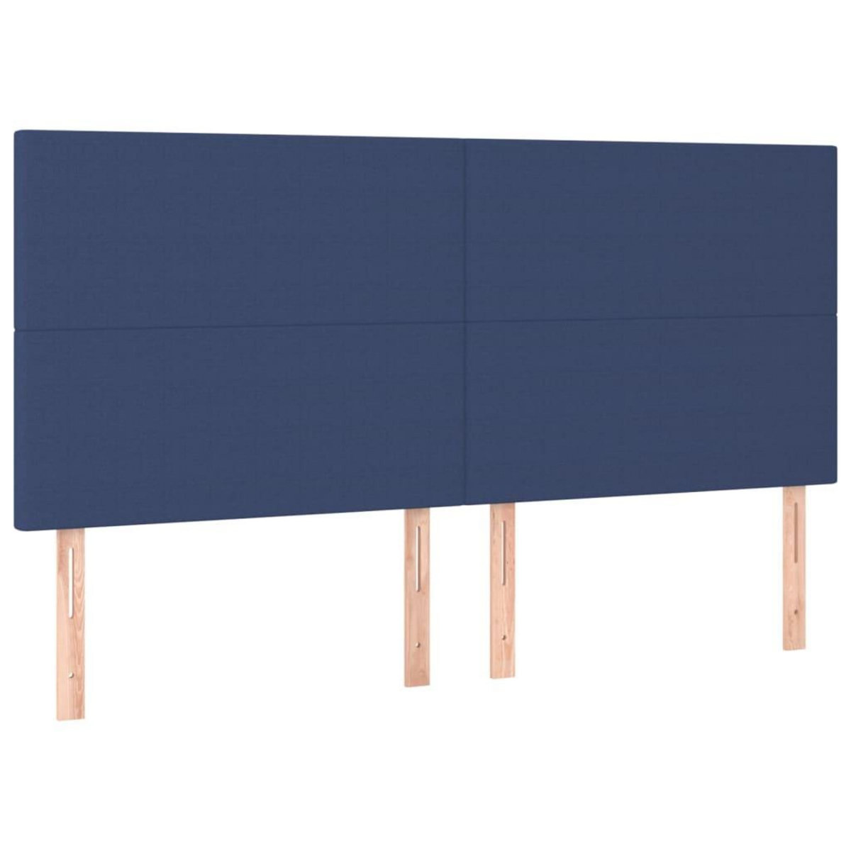 VIDAXL Tete de lit a LED Bleu 200x5x118/128 cm Tissu