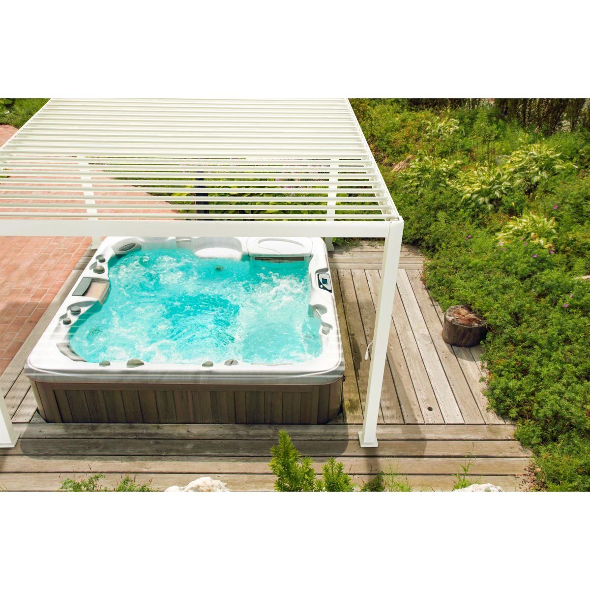 OMBREA Pergola Bioclimatique 4 pieds blanc 3,6x3,6m OMBREA®