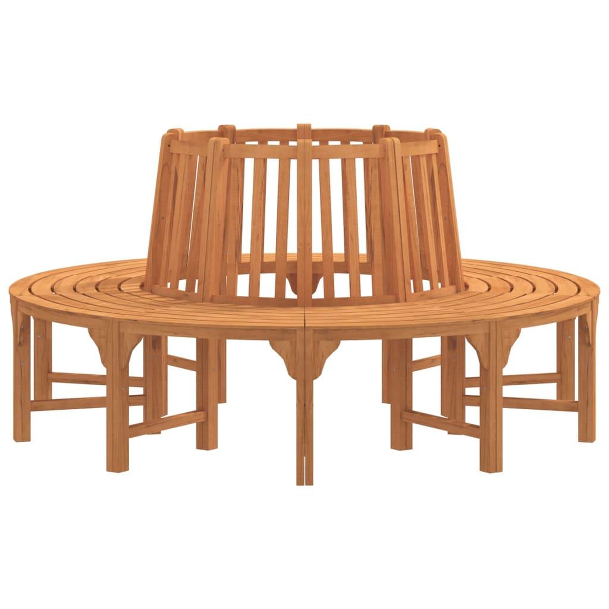Voir la diapositive 4 : VIDAXL Banc de tour d'arbre rond Ø208 cm bois massif eucalyptus