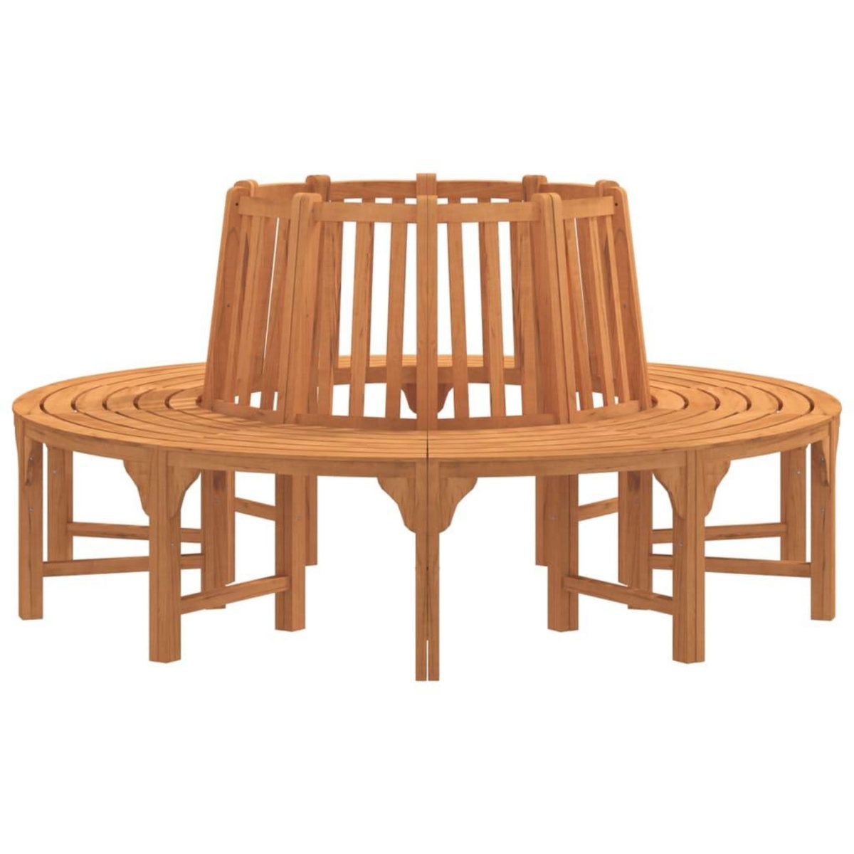 VIDAXL Banc de tour d'arbre rond Ø208 cm bois massif eucalyptus